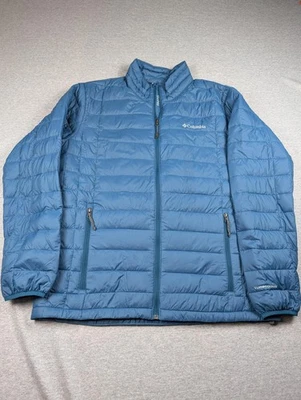 Columbia Jacket Mens Large Blue 590 TurboDown Omni Heat Puffer Coat Insulated - Image 1 of 4