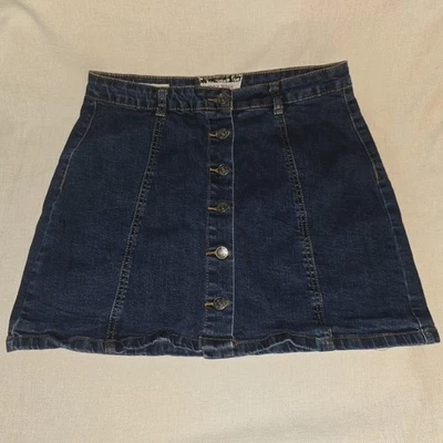 Hot Kiss Skylar юбка джинсовой ткани кнопка спереди юбка без карманов Sz. Большие повседневные  - Изображение 1 из 4