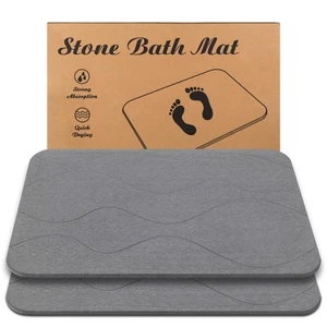 Stone Bath Mat, Diatomaceous Earth Shower Mat, Non-Slip Super Absorbent Quick... - Picture 1 of 7