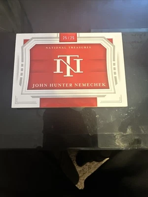 2021 PANINI NATIONAL TREASURES RACING JOHN HUNTER NEMECHEK 25/25 TIRES BOOK - Image 1 of 4