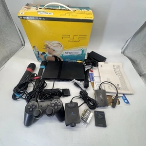 PlayStation 2 PS2 Konsole Slim SCPH-77004 SingStar Bundle + OVP Spiel fehlt - Bild 1 von 14