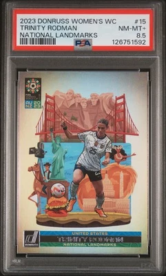 2023 Panini Donruss Womens World Cup Trinity Rodman National Landmarks PSA 8.5 - Image 1 of 2