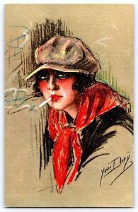 Yves Diey c1910 Artist-Signed Postcard Prostitute Series 31-13 La Chaloupeuse