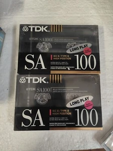 2 X K7 Audio Leerkassette Vintage TDK SA-100 Neu im Blister - Bild 1 von 2
