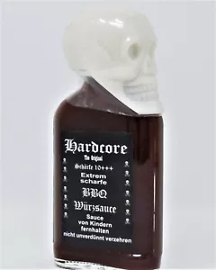 (1L=157,79€) Hardcore - Extrem scharfe BBQ Würzsauce 95ml mit Totenkopf - Bild 1 von 1