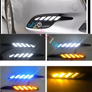 For Mazda 3 Axela 2017-2018 x LED DRL Daytime Running Fog Lights W/Turn Signal - Picture 1 of 12