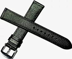 LEATHER WATCH STRAP BLACK 12-20MM HIGH QUALITY MADE BY ROCHET ZRC FRANCE - Picture 1 of 6