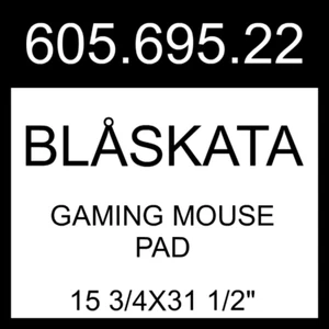 IKEA BLÅSKATA Gaming Mouse Pad Black/gray Patterned 15 3/4x31 1/2" 605.695.22 - Picture 1 of 1