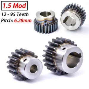 1.5 Mod 45# Steel Spur Gear 10-27T Bore 6-18mm Pinion Gear with Step Motor Gear - Picture 1 of 7