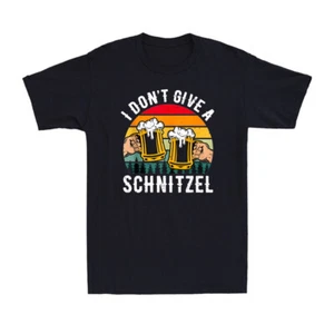 Oktoberfest I Don't Give A Schnitzel Funny Beer Fan German Food Men's T-Shirt - Picture 1 of 10