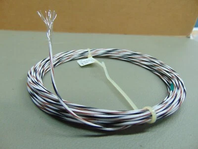TELEDYNE THERMATICS 25 feet 20 AWG Silver Plated PTFE Wire White/Black/Brown 19 strands SPC