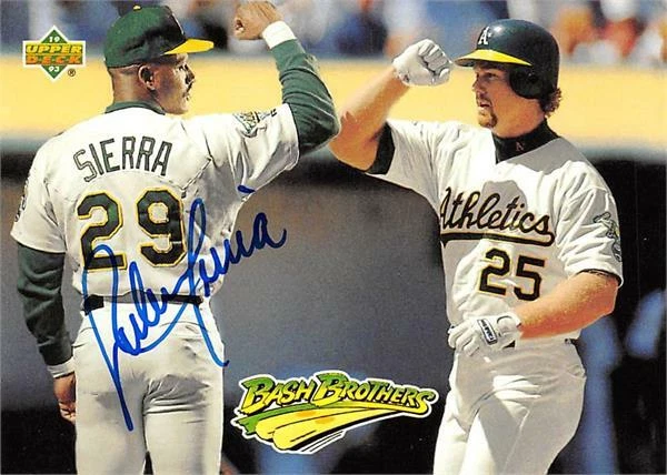 Ruben Sierra autographed baseball card 1992 Upper Deck Bash Brothers #49 - Image 1 of 1