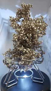 Water Bead Art Aluminum Hand Poured 3.7lb Sculpture On Stand MetalartbyDrew