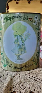 HOLLY HOBBIE Trash Can American Greeting Wastebasket Cheinco USA metal Happiness - Picture 1 of 11