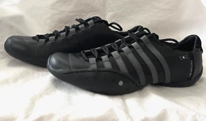 Michelle K Sport Women's Sz 8.5 Black Leather Lace Up Athletic Shoes Style 32099 - Picture 1 of 4