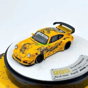 GB PGM 1:64 Yellow Dragon RWB 930 Classic Sports Model Diecast Collect Car hot - Picture 1 of 13