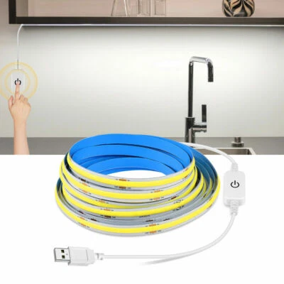 Touch Sensor COB LED Light Strip USB 5V Dimmable Tape Lamp For Kitchen Wardrobe - Image 1 of 4