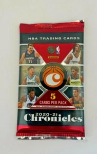 NBA BASKETBALL-2020-21 Panini Chronicles-NUEVO/SELLADO-paquete de 5 tarjetas-insertos/automáticos - Imagen 1 de 2