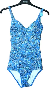 M&S PLUNGE SWIMSUIT TUMMY CONTROL BUST SUPPORT SIZE 8 LONGER LENGTH - BNWT - Picture 1 of 2