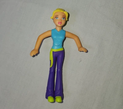 Mattel McDonald's 2006 Polly Pocket Figura Azul Top Púrpura Pantalones 3/4" Foto 1 de 4