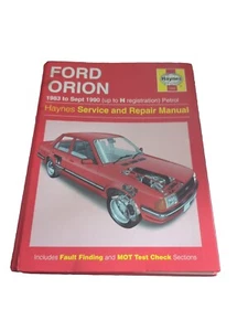 Ford Orion 1983 - Sept 1990 (To H Reg) Haynes Owners Service & Repair Manual - - Picture 1 of 3