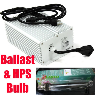 Combo 1000w Super Lumen MH HPS Digital Silent Ballast 240v w/ HPS BULB - Image 1 of 4