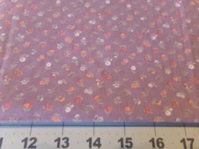 3/4 YD X 44" VINTAGE LILAC CALICO W/ SMALL FLORAL COTTON NEW#6522 - Image 1 of 2
