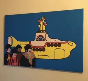 The Beatles Yellow Submarine stretched canvas wall art 8x12 12x18 16x24 20x30 - Picture 1 of 10