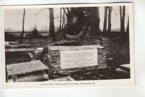 Real Photo Postcard Blair Tomb & Church Yard Jamestown VA - Picture 1 of 1
