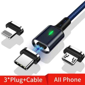 Twitch T03 Magnetic USB Charging Cable Micro usb type c iPhone braided 1M 2M - Picture 1 of 11