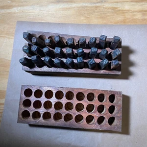 JUEGO DE SELLOS DE ACERO GREENFIELD 1/4" Letra Hecho a Máquina DEFECTOS - Imagen 1 de 23