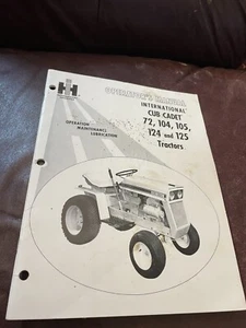 1969 International Cub Cadet Operator’s Manual 72, 104, 105, 124, & 125 Tractors - Picture 1 of 6