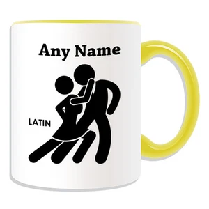 Personalised Gift Latin Dancer Mug Money Box Cup Dance Rumba Ballroom Tango Name - Picture 1 of 20