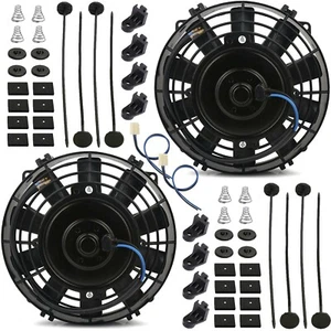 VENTILADORES ENFRIADOR DE ACEITE DE TRANSMISIÓN DE RADIADOR DE MOTOR ELÉCTRICO DUALES 6-7 PULGADAS 90W 12 VOLTIOS - Imagen 1 de 9