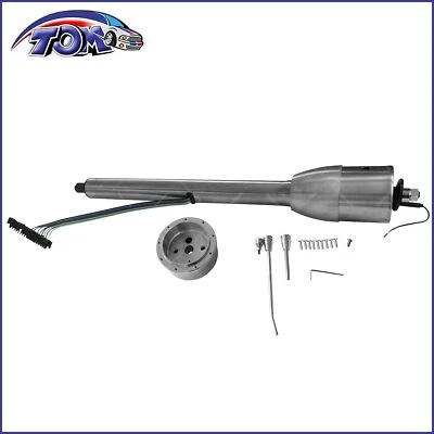 Stainless Steel 28" Tilt Manual Raw Steering Column w/ Wheel Adapter Universal - Image 1 of 4