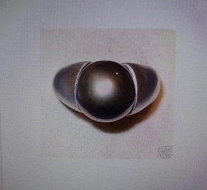 * Elegante anello in perle di tahiti oro bianco 585 o oro giallo tutte le misure * - Foto 1 di 1