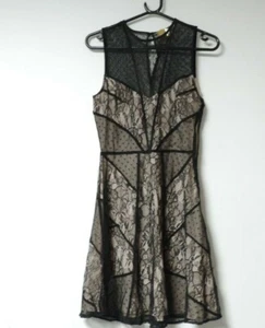 H&M Lace dress Black Size UK 10 EU 36 rrp £50 NH192 CC 05 - Picture 1 of 3