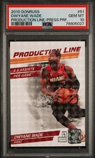 2010 Donruss Production Line 51 Dwyane Wade Press Proof /100 PSA 10 POP 1