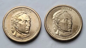2009 D John Tyler Presidential One Dollars Set 2 Münzen - Bild 1 von 2