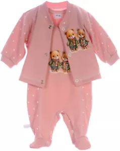 Set tutine e camicie rosa cipria a pois con orsetti - Foto 1 di 1