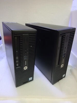 2x HP ProDesk 400 G3 SFF Desktop Intel Core i3-6100/ 4GB /500GB HDD / win10 pro - Image 1 of 4