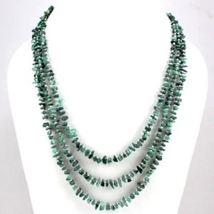 Collar Piedras Preciosas Malaquita Natural Hecho a Mano Cuentas Moda Joyería Tradicional - Imagen 1 de 4