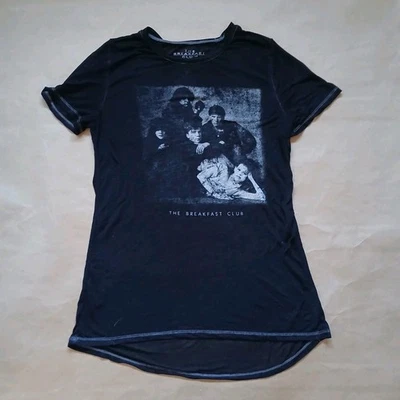 Camiseta The Breakfast Club Estampado Gráfico Negra Transparente Mujer’s Mediana 80s Culture Foto 1 de 4