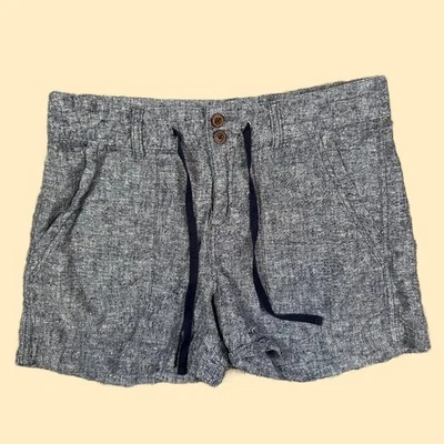 Patagonia 女式 Island Hemp 有机棉灰色布短裤 4 码 — 第 1/4 张图片