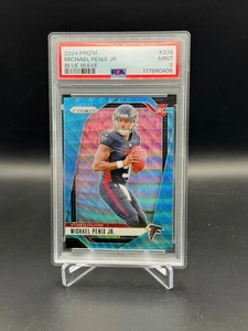 2024 Panini Prizm - Michael Penix Jr. #378 Blue Wave Prizm /230 ROOKIE PSA 9 - Picture 1 of 3