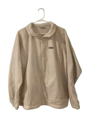 3X Columbia Women's Sawyer Rapids Full Zip Fleece Jacket Off white Light Beige - Image 1 of 4