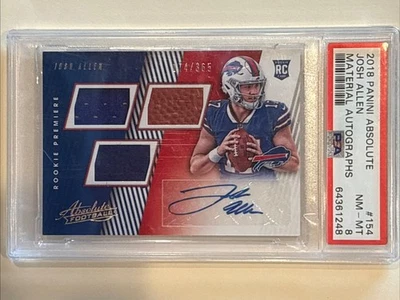 2018 Panini Absolute - Rookie Premiere Material Autos Josh Allen #154 /365 (RC) - Image 1 of 2