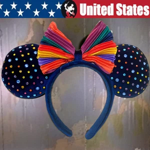 Disney Parks Rainbow Pride Felt Studded Minnie Ears Headband Ears Edition ๐ - Picture 1 of 6