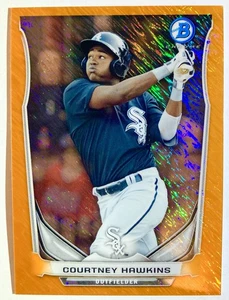 2014 Bowman Chrome Mini #BM-CWS5 COURTNEY HAWKINS Orange Shimmer Refractor /50 - Bild 1 von 2