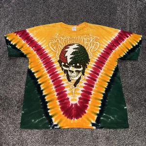 Vintage Anvil Herren XL Grateful Dead Tie Dye Totenkopf Rasta Band T-Shirt 2003 Y2K - Bild 1 von 14